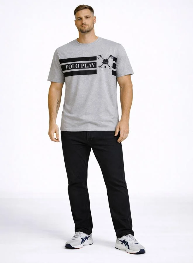 Polo Play Men Graphic Logo Crew Neck T-Shirt