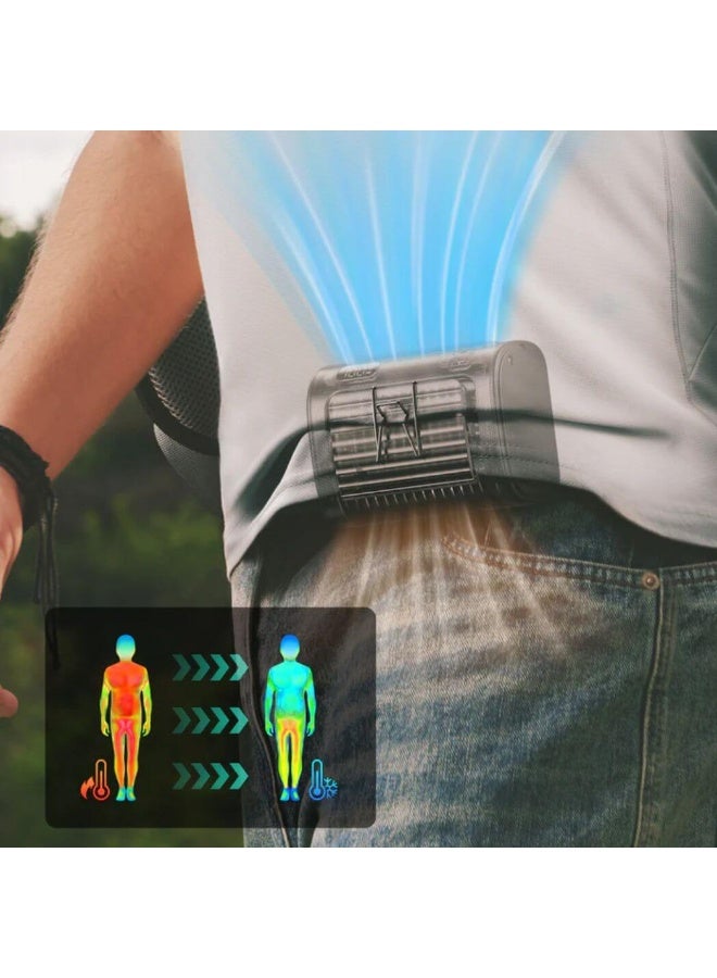 أيكولي مروحة خصر محمولة عالية السرعة Aecooly Flow، ببطارية 9000mAh قابلة لإعادة الشحن - Image 3