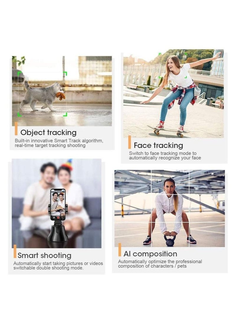 Apai Genie - Auto Smart Motion Tracking Phone Mount - Rotate/Panning Tripod Threaded Selfie Stick 360 Rotating Face AI Robot Shooting Stand Cameraman Motion Tracker for Live Streaming Vlog - Image 1