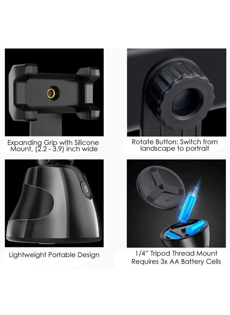 Apai Genie - Auto Smart Motion Tracking Phone Mount - Rotate/Panning Tripod Threaded Selfie Stick 360 Rotating Face AI Robot Shooting Stand Cameraman Motion Tracker for Live Streaming Vlog - Image 1