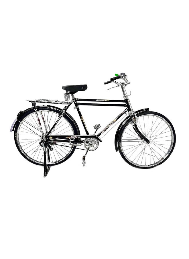 AL BADER - Indina Bicycle With Classic Design, Made In India, 26 Inch Size With Safety Lock And Key, With Additional Seat, Dual Brakes, Air Tires (Black). - Image 1