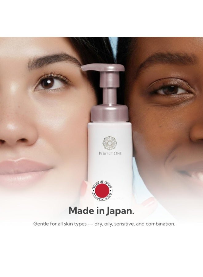 PERFECT ONE Bubble Cream Face Wash, Gentle Foaming Facial Cleanser with Ultra-Fine Microbubbles, Hydrating Facewash and Makeup Remover, Gentle Formula for All Skin Types â€“ 7.01 fl oz - Image 4