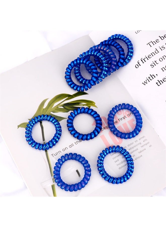 JessLab Spiral Hair Ties, 10 Pcs Traceless Phone Cord Hair Ties Plastic Coil Hair Ties Ponytail Holders No-Damage Hair Accessory for Girls Women Ladies, Color Assorted, Set 16  - Image 4