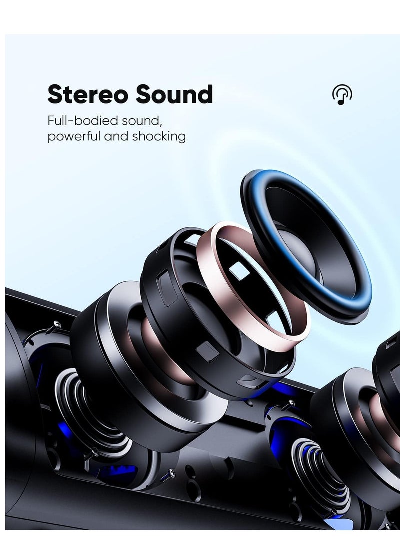 Portable Bluetooth Speaker, Waterproof with HD Sound, 24H Playtime, TWS Pairing, BT5.3, Wireless Speakers for Home, Party, Outdoor, Birthday Gift (Black) - Image 2