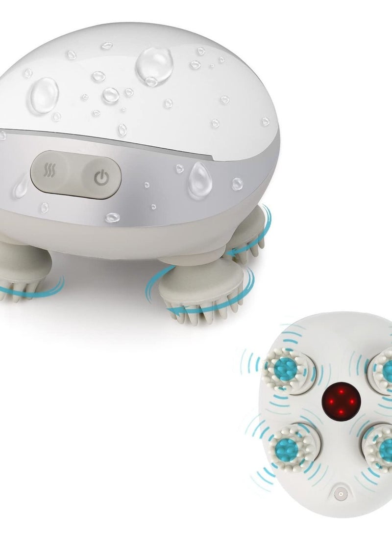 Electric Scalp Massager with Heating | 88 Kneading Nodes for Deep Cleansing & Hair Growth | 3 Speeds & 2 Massage Heads | Portable Body Massager (Latest 2025 Model)