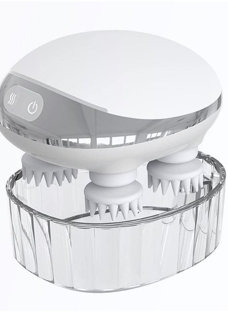 Electric Scalp Massager with Heating | 88 Kneading Nodes for Deep Cleansing & Hair Growth | 3 Speeds & 2 Massage Heads | Portable Body Massager (Latest 2025 Model)