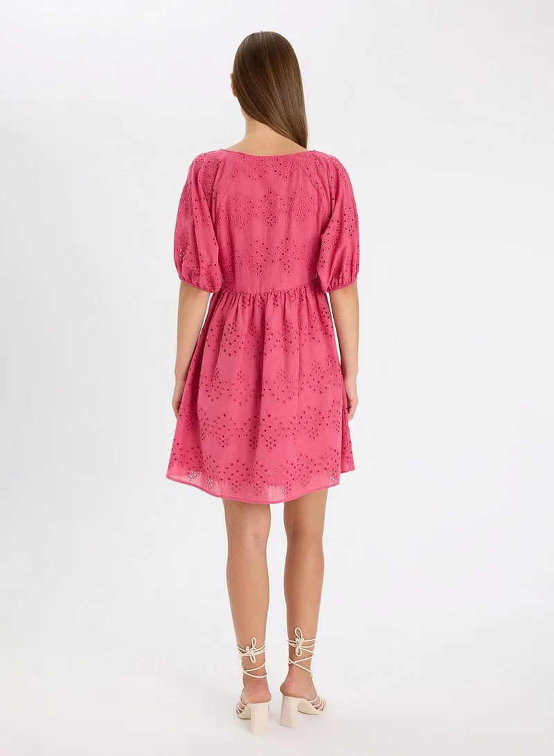 DeFacto Eyelet Mini Dress