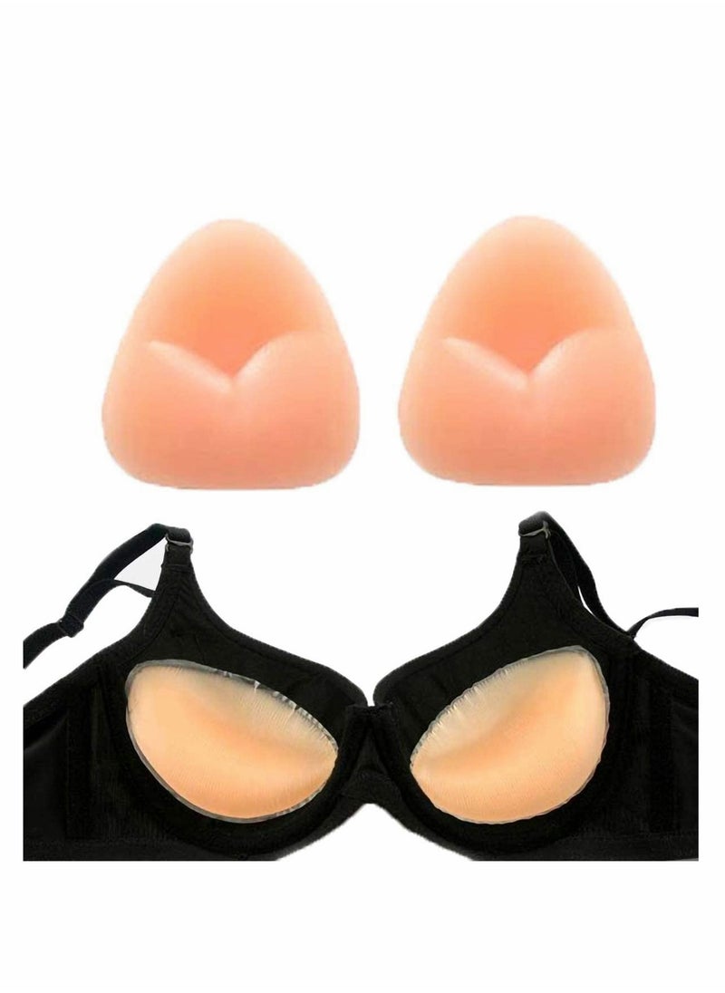 KASTWAVE Silicone Bra Inserts Lift Breast Inserts Reusable Perforated Bra Swimwear Push up Booster Pads (Skin) 