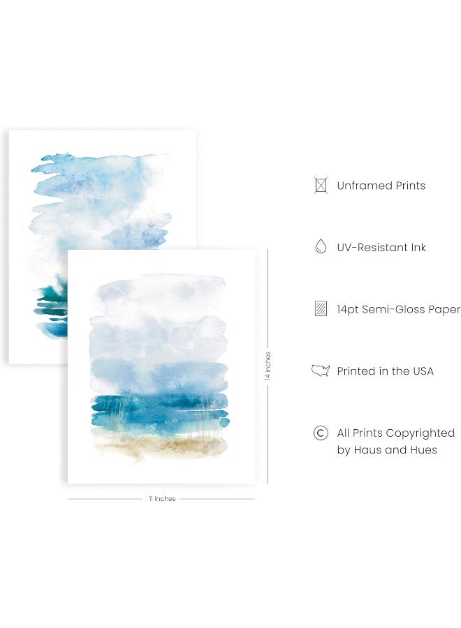 Home Trove Beach Poster Abstract Painting Set Of 4 - Image 2