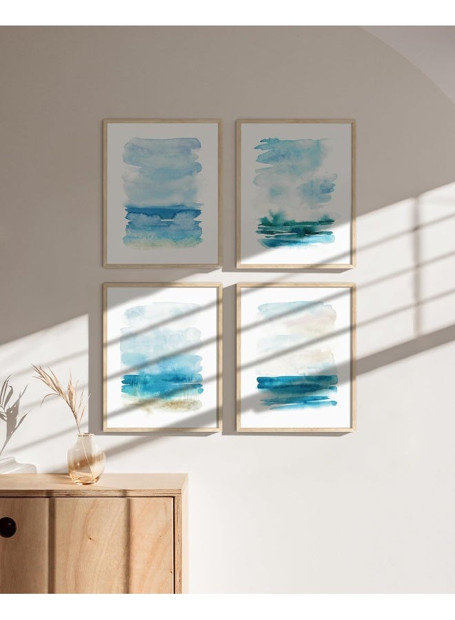 Home Trove Beach Poster Abstract Painting Set Of 4 - Image 4