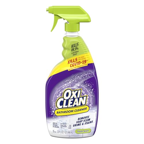OxiClean Bathroom Cleaner, Shower, Tub & Tile, Powered by OxiClean Stainfighters, 32 oz - Image 1