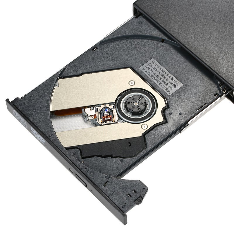 قراءة ومحرك ومشغل قرص ضوئي خارجي محمول رفيع USB 2.0 DVD-RW/CD-RW مع محرك مزيج CD-RW لـ MacBook/Air/Pro وأجهزة الكمبيوتر المحمولة والكمبيوتر المكتبي - Image 2
