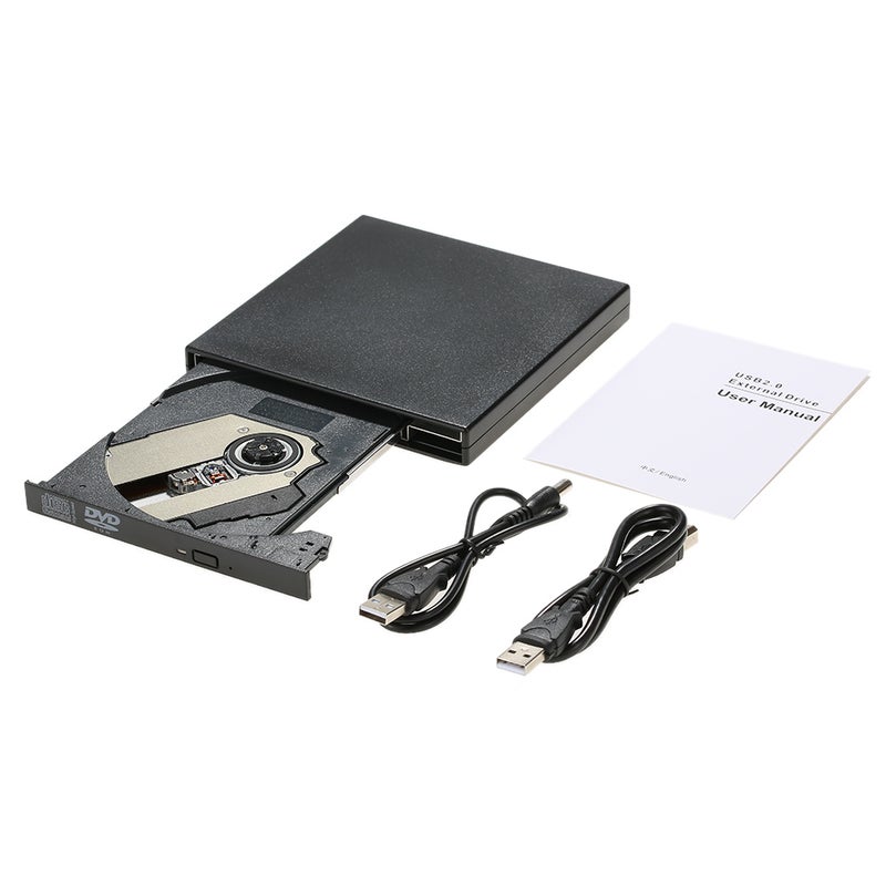 قراءة ومحرك ومشغل قرص ضوئي خارجي محمول رفيع USB 2.0 DVD-RW/CD-RW مع محرك مزيج CD-RW لـ MacBook/Air/Pro وأجهزة الكمبيوتر المحمولة والكمبيوتر المكتبي - Image 5