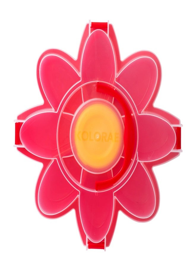 KOLORAE Flower Snack Serving Tray - 9 Compartment Party Platter with Dressing Cup for Chips and Dip, Fruits and Veggies - Game Day & Summer Entertaining Tray - Image 2