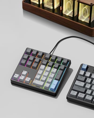 Kisnt MF34 Wired Mechanical Number Pad, QMK/VIA Programmable, 34 Keys Hot Swappable Numpad, Custom RGB Backlit with PBT Keycaps for Laptop, MacBook, PC Desktop, Compact Keyboards(Black, Linear Switch) - Image 5