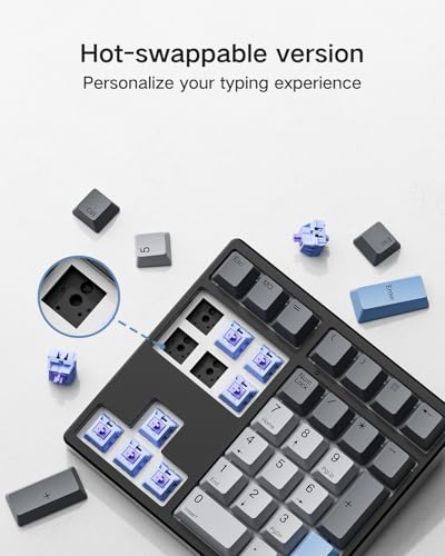 Kisnt MF34 Wired Mechanical Number Pad, QMK/VIA Programmable, 34 Keys Hot Swappable Numpad, Custom RGB Backlit with PBT Keycaps for Laptop, MacBook, PC Desktop, Compact Keyboards(Black, Linear Switch) - Image 3