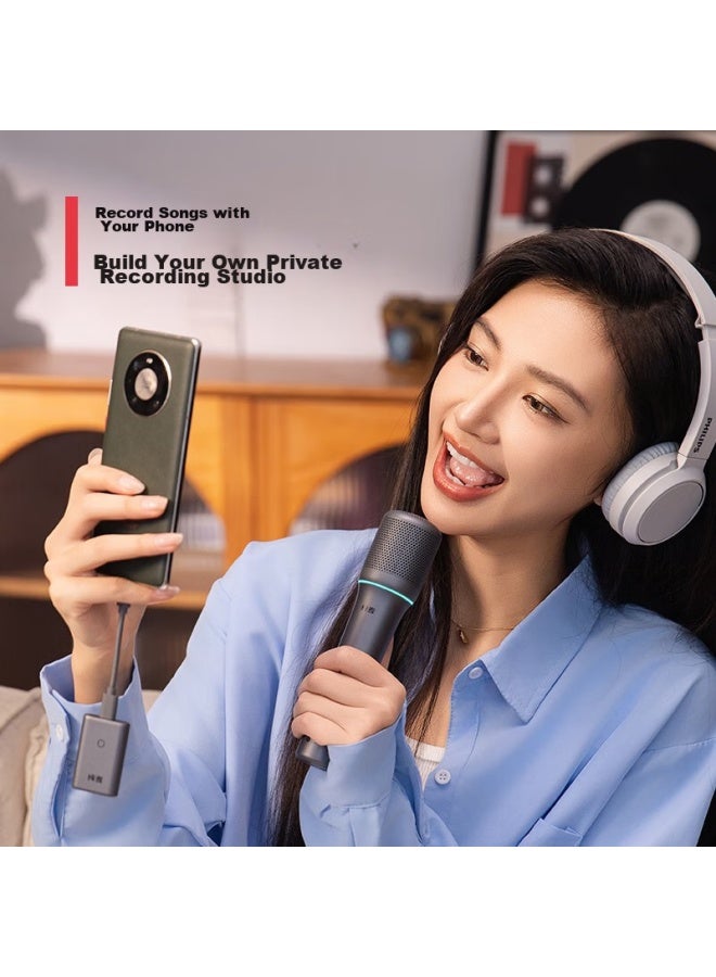 Huawei Smart Selection Harmonyos Selected Pure Wheat Intelligent Karaoke Microphone Pro Digital Vocal Home Ktv Microphone Compatible With Huawei Smart Screen Tv, Huawei, Xiangjie, And Zhijie Cars - Image 3