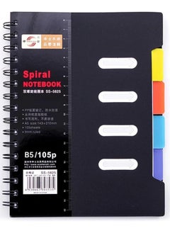 ECVV Spiral Lined A5 Notebook Loose-leaf Business Memo Notepad Sketchbook for School/Office, Diary Journal Subjects Notebook for Adult/Kids, 105 Pages  - Image 1