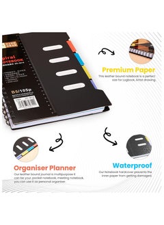 ECVV Spiral Lined A5 Notebook Loose-leaf Business Memo Notepad Sketchbook for School/Office, Diary Journal Subjects Notebook for Adult/Kids, 105 Pages  - Image 2