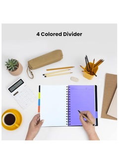 ECVV Spiral Lined A5 Notebook Loose-leaf Business Memo Notepad Sketchbook for School/Office, Diary Journal Subjects Notebook for Adult/Kids, 105 Pages  - Image 4