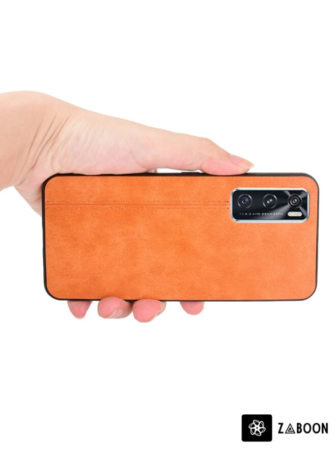 Zaboon Protective Case Cover For vivo V20 SE Shockproof Sewing Cow Pattern Skin PC + PU + TPU Case - Image 4