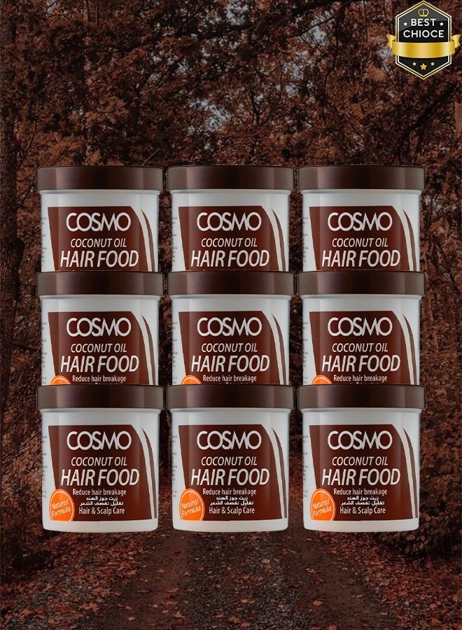 COSMO 9 Pieces Coconut Oil Hair Food Reduce Hair Breakage Hair & Scalp Hair 170 Grams  - Image 1