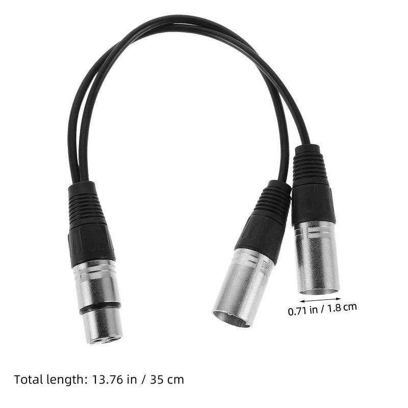 كابل مقسم ميكروفون XLR أنثى متوازن إلى ذكر مزدوج من الفضة - Image 3
