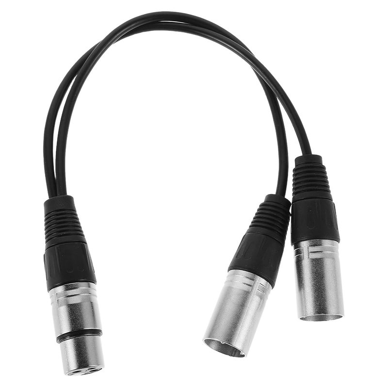 كابل مقسم ميكروفون XLR أنثى متوازن إلى ذكر مزدوج من الفضة - Image 1