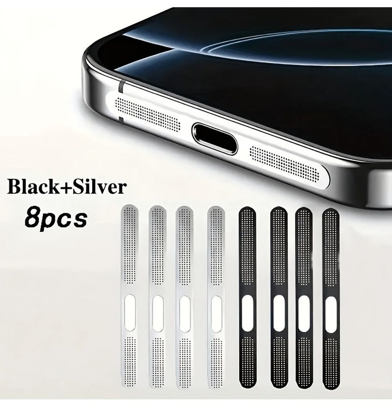 Golden Metal Speaker Dust Mesh 8pcs For Iphone 12 16 Series - Image 1