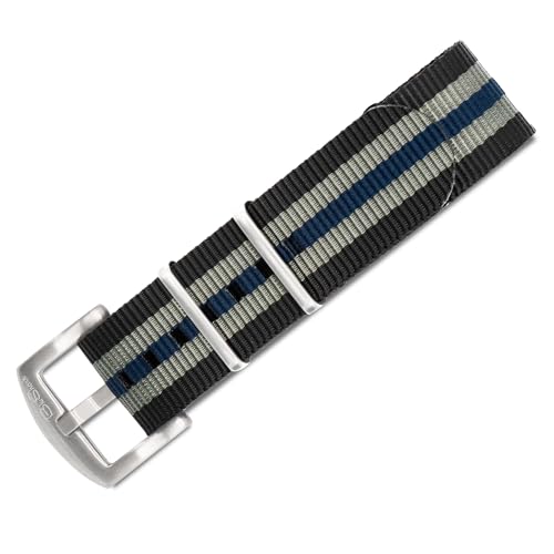 BluShark - Original Collection Military-Style Waterproof Watch Strap, Fits All Timepiece Brands, Durable Nylon Wristwatch Accessories with Stainless Steel Buckle, Bond Blue, 22mm - Image 1