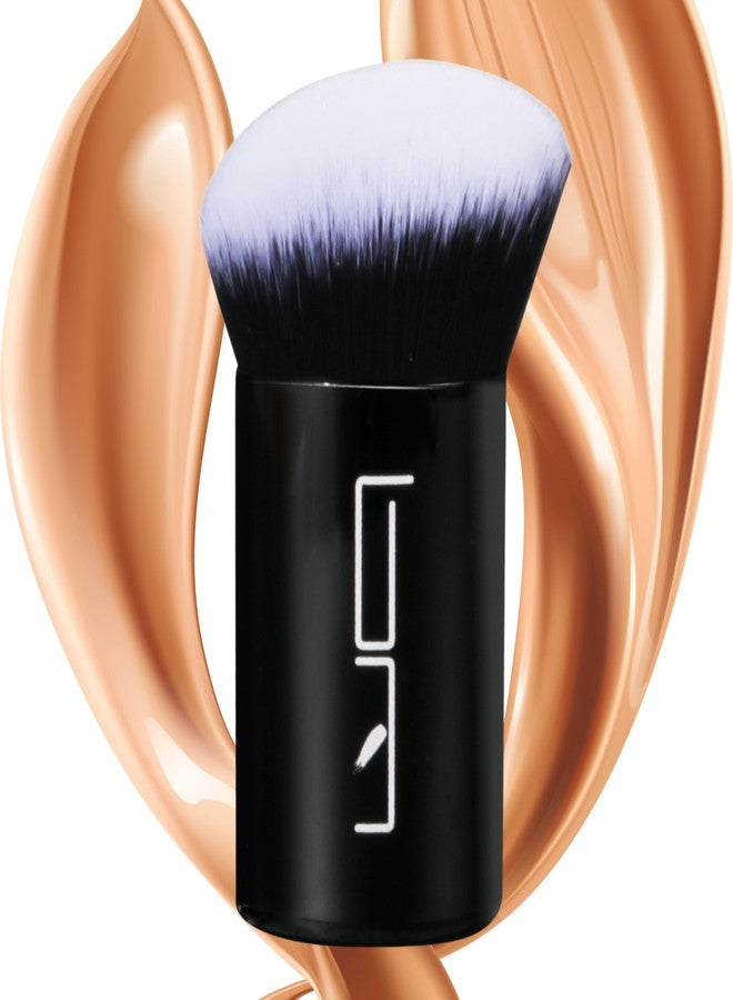 Brush Master Angled Foundation Makeup Brush, Kabuki Brush For Powder, Blush, Bronzer, Concealer, Portable Brush Cover, Perfect for Travel - Image 1