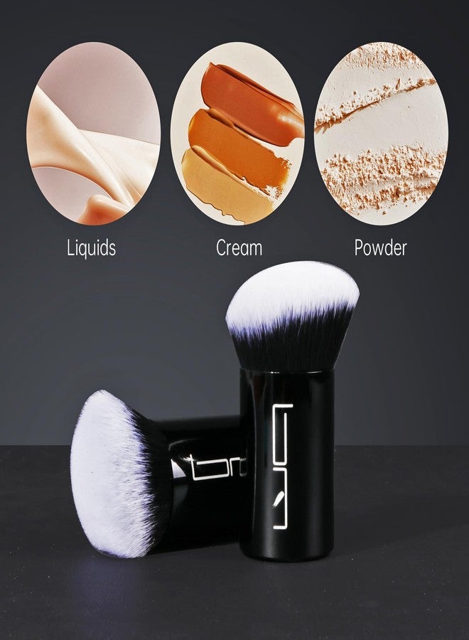 Brush Master Angled Foundation Makeup Brush, Kabuki Brush For Powder, Blush, Bronzer, Concealer, Portable Brush Cover, Perfect for Travel - Image 4