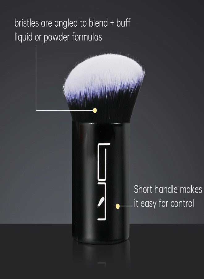 Brush Master Angled Foundation Makeup Brush, Kabuki Brush For Powder, Blush, Bronzer, Concealer, Portable Brush Cover, Perfect for Travel - Image 2
