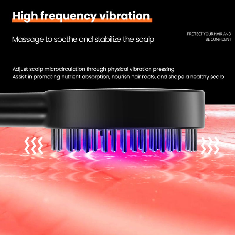 KD3802 Red Blue Light Massage Comb Hair Growth Comb Liquid Guide Comb Hair Care Comb Microcurrent& High-Frequency Vibration Scalp Massage 5 Adjustable Intensity Levels 10-Minute Auto Shutdown - Image 2