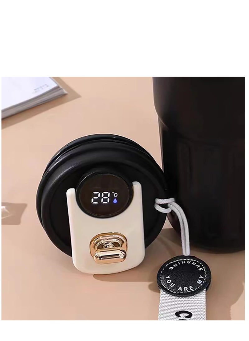 TYCOM Travel Coffee Mug 450 ML Stainless Steel Vacuum Ice and Hot Drinks Insulated Tumbler for Home Office Outdoor Works LED Black.  - Image 2