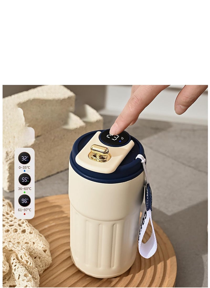 TYCOM Travel Coffee Mug 450 ML Stainless Steel Vacuum Ice and Hot Drinks Insulated Tumbler for Home Office Outdoor Works LED Black.  - Image 3