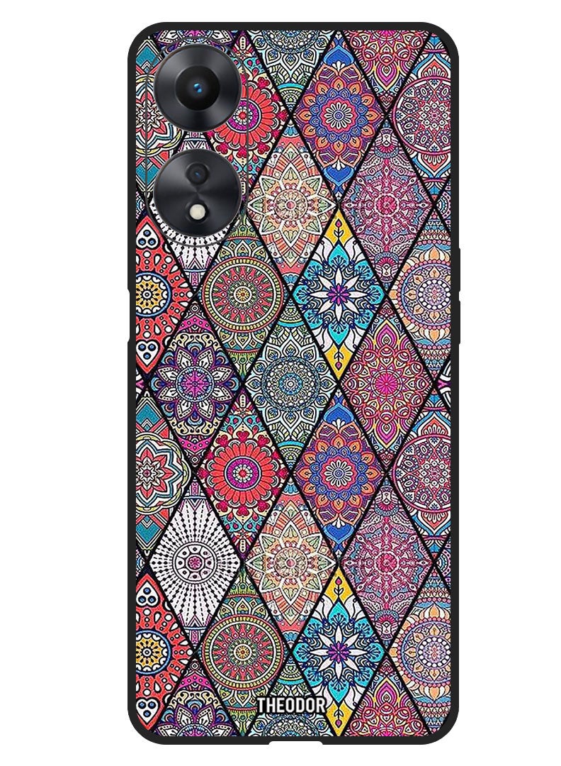 Theodor Protective Case Anti Scratch Shock Proof Bumper Cover For Oppo A1 5G Mandala art - Image 1