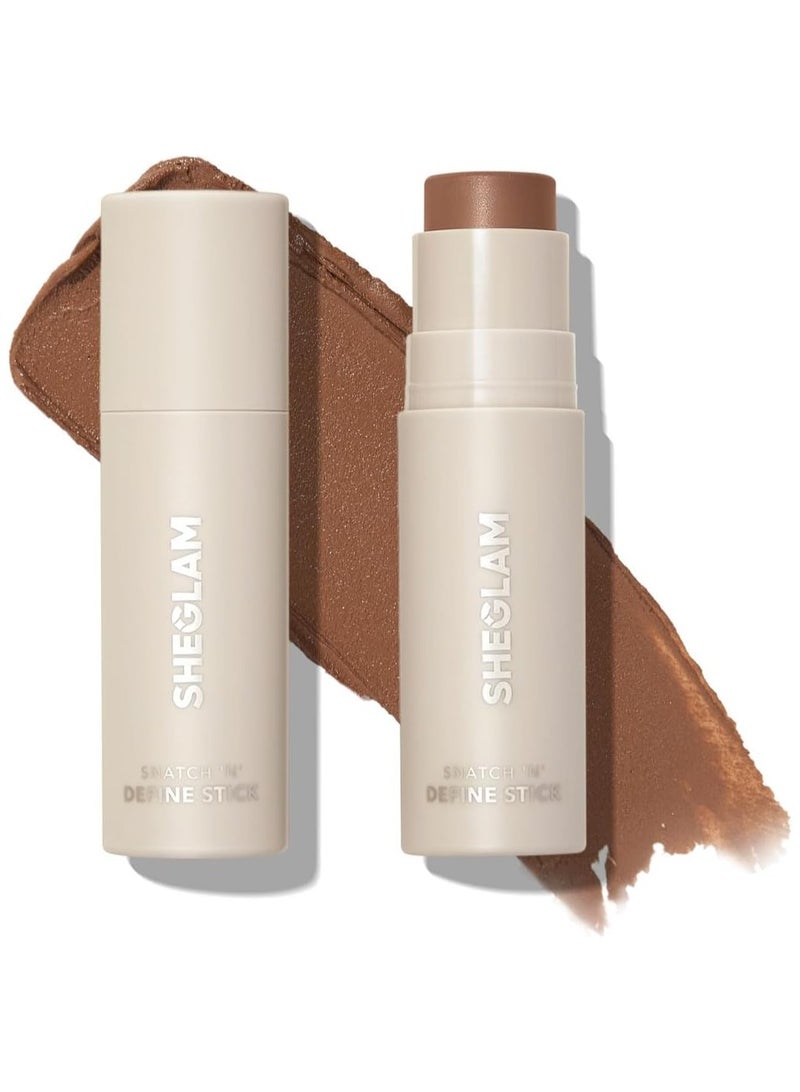 SHEGLAM 'n' Define Cream Contour Stick Long Lasting Highly Pigmented Sweatproof Face Bronzer Makeup - Earthy Sepia - Image 1