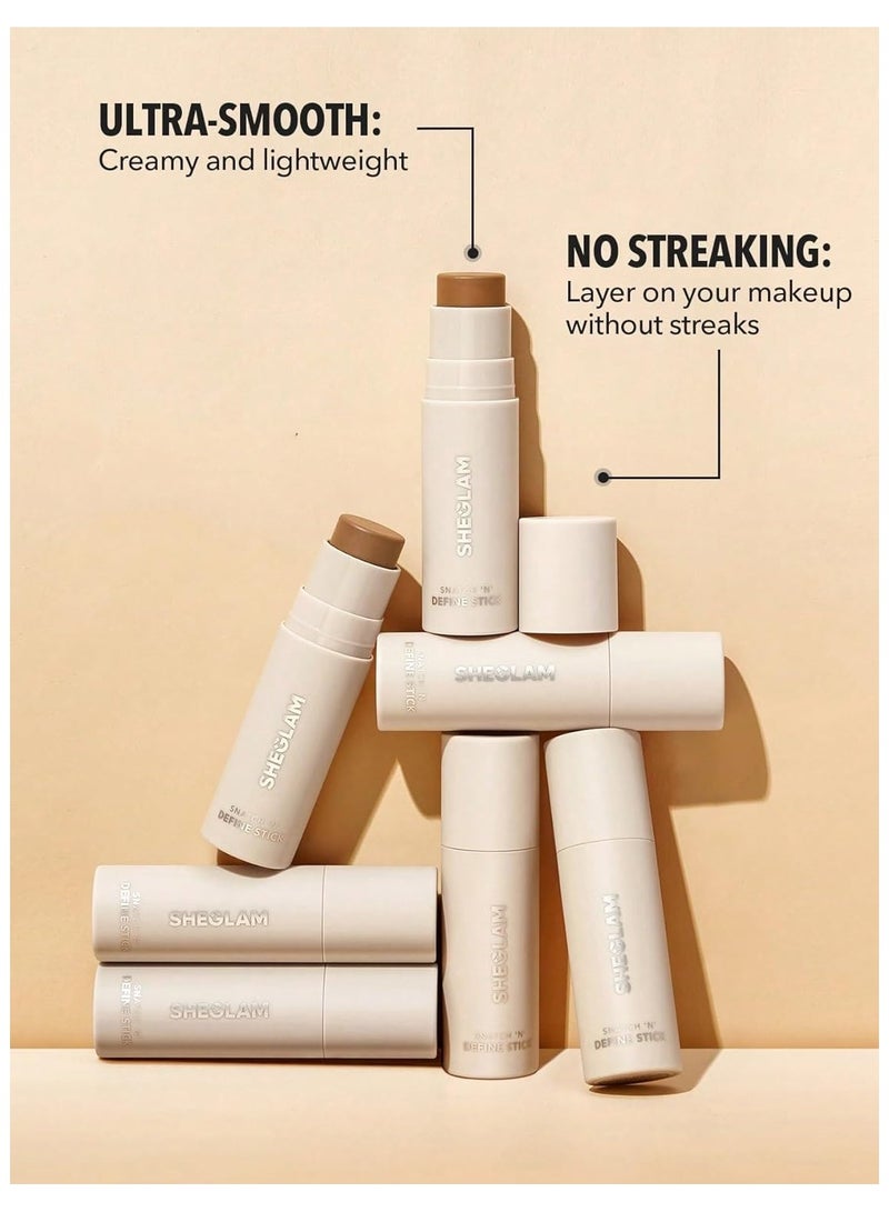 SHEGLAM 'n' Define Cream Contour Stick Long Lasting Highly Pigmented Sweatproof Face Bronzer Makeup - Earthy Sepia - Image 4