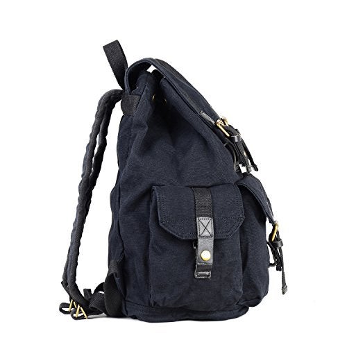 GOOTIUM 21101GRY-S Specially High Density Thick Canvas Backpack Rucksack, Black Small Size - Image 3
