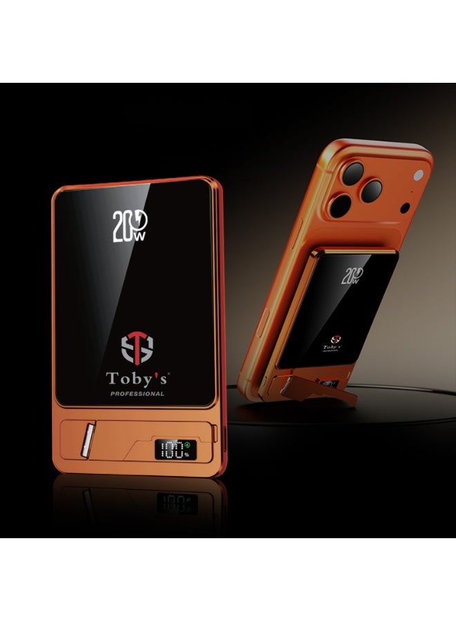 Toby's Toby’s 20W 10000mAh Ultra-Thin Magnetic Power Bank – 14mm Slim Quick Charge Portable Battery Pack with Qi Standard Magnetic Attachment, Flight-Safe Compact Charger for iPhone, Android & Multiple Devices - Image 1