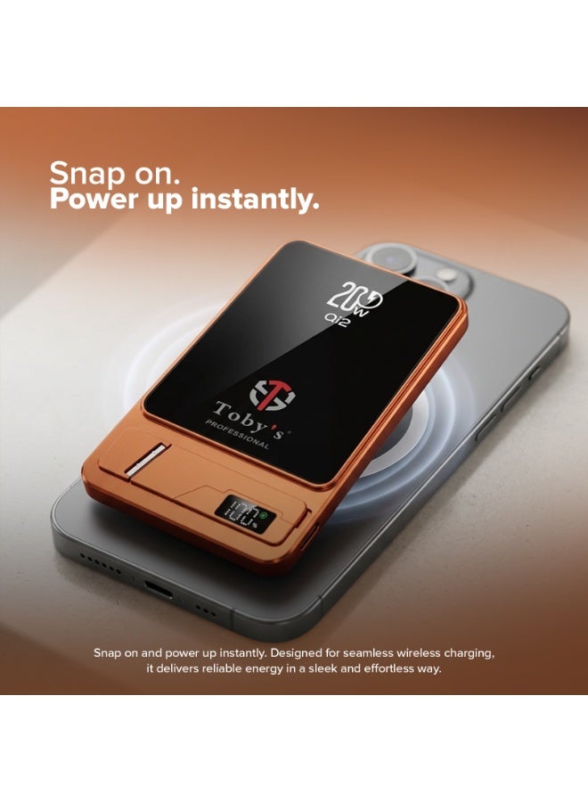 Toby's Toby’s 20W 10000mAh Ultra-Thin Magnetic Power Bank – 14mm Slim Quick Charge Portable Battery Pack with Qi Standard Magnetic Attachment, Flight-Safe Compact Charger for iPhone, Android & Multiple Devices - Image 5