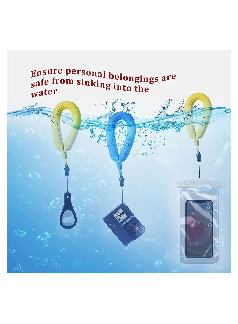 KASTWAVE Waterproof Camera Float, 6 Pieces Phone Floating Wrist Strap Underwater Camera and Waterproof Phone Pouch Case for Key Waterproof Bag Wristband Floats Your Device  - Image 4