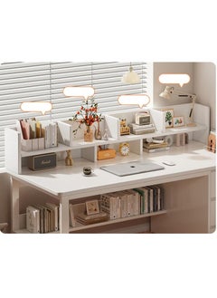 Alissa Home Office Desk With 3 Large Drawers And Open Shelves Computer Table Study Working Table Gaming Desk With Storage Heavy Duty Desk (120 * 50 * 103cm-Wood Color)  - Image 2