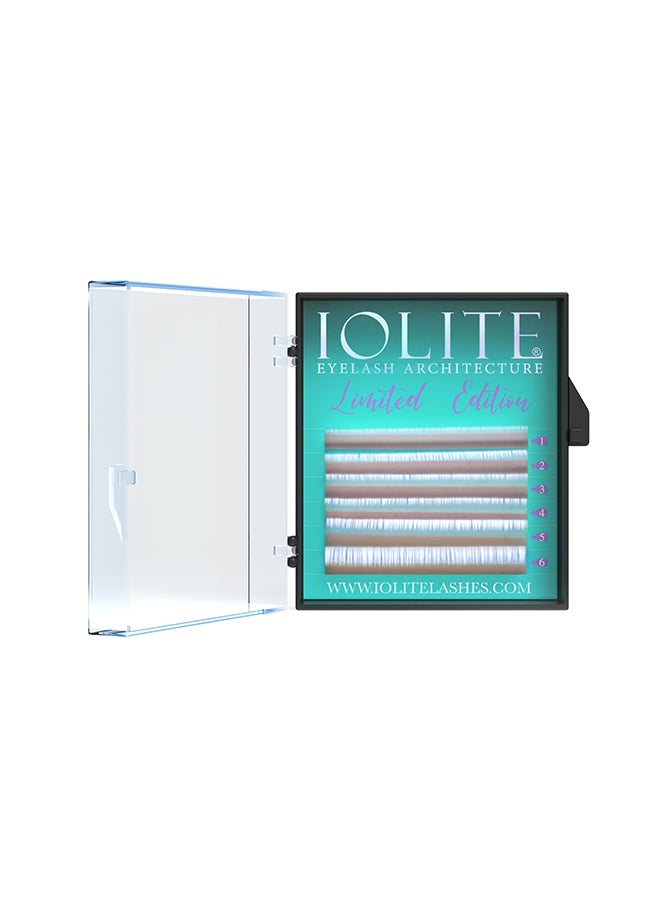 IOLITE Colored Classic Lashes Eyelashes Ombre Light Blue C Curl .07T Mix 2