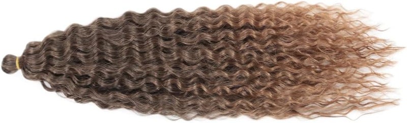 DSOAR 22 Inch 3 Packs Deep Twist Crochet Hair Ocean Wave Curly Bohemian Crochet Braids Deep Wave Hair Bundles Synthetic Hair Extensions for Women Girls - Image 2