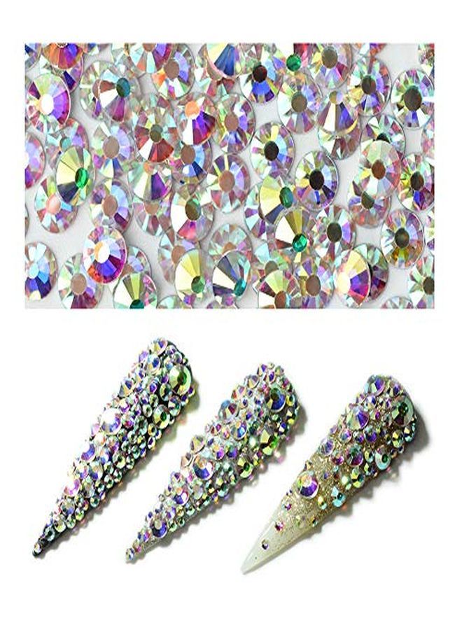 Minejin Nail Art Rhinestones Ab Color Flat Back Charms Crystals Stones Super Shiny Cellphones Decorations Gems Ss6 1440 Pieces - Image 1