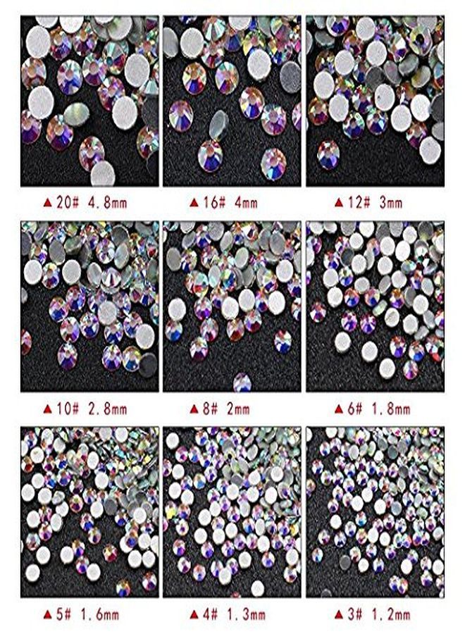 Minejin Nail Art Rhinestones Ab Color Flat Back Charms Crystals Stones Super Shiny Cellphones Decorations Gems Ss6 1440 Pieces - Image 4