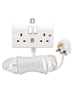 Hassan Hassan Electrical Extension Terminator with White Heavy Duty wire Double Socket  - Image 1