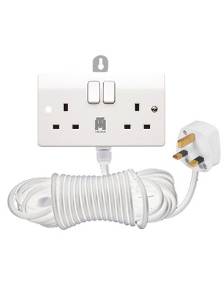 Hassan Electrical Extension Terminator with White Heavy Duty wire Double Socket - pzsku/Z947CED8003001381F70DZ/45/1746393367/44579649-99e7-4a07-b54d-123f972c5529